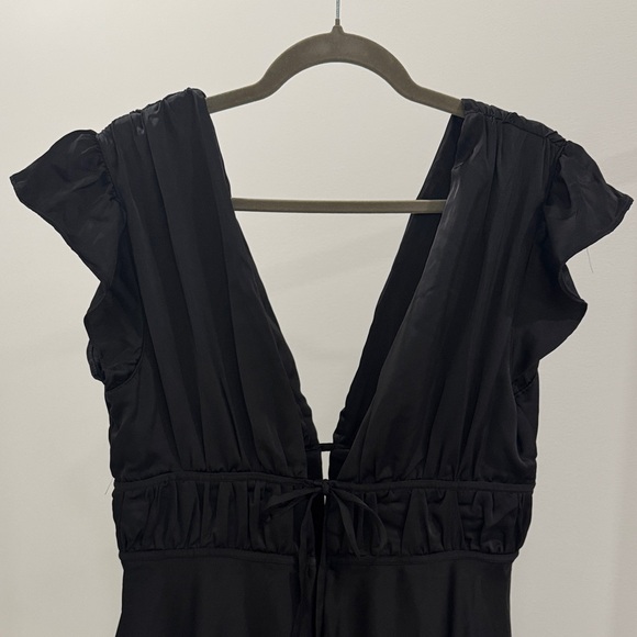 Lulus Elegant Black Satin Maxi Dress - Picture 5 of 9